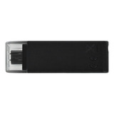 Pendrive Kingston Datatraveler 70 Dt70 64gb 3.2 Gen 1 Preto