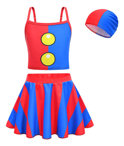 Traje De Baño Pomni, Disfraz De Cosplay Para Niñas, Conjunto