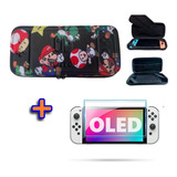 Case Estojo Nintendo Switch Oled - Mário + Pelicula Vidro