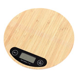 Báscula De Cocina De Madera Con Pantalla Led Medición