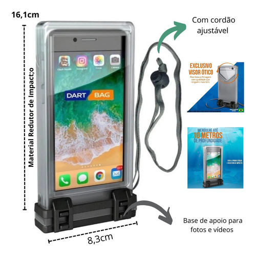 Capa Capinha Water Para iPhone 11 12 13 Mini Pro Max
