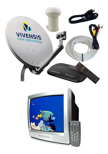 Antena Digital Para Tv De Tubo + Receptor Vivensis