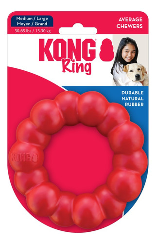 Kong Ring Para Mascota Juguete Mordible Talla M / L 13-30 Kg