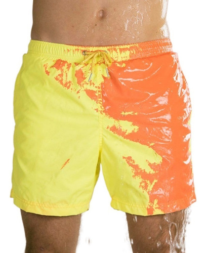 Shorts De Playa De Verano Para Hombre Que Cambian De Color