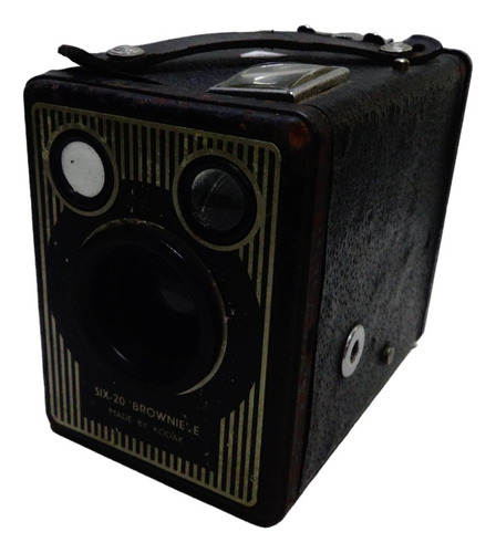 Câmera Fotográfica Kodak Six-20 Brownie-e Anos 40 N Testada 