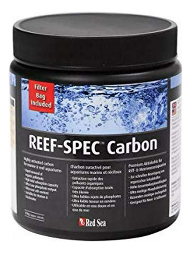 Mar Rojo Reef Spec Carbono - Acuario Filtro Media 100 Gram.