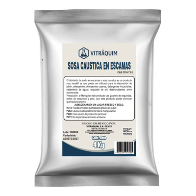 4 Kilos Sosa Caustica En Escamas Vitraquim | Envío gratis
