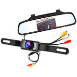 Retrovisor Rca + Camara De Reversa Para Portaplacas