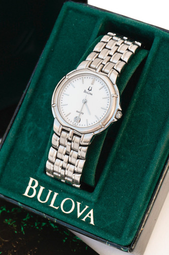 Reloj De Vestir Bulova Quartz Se-1204 100% Original, En Caja