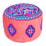 Pouf Puff Decorativo Fabricado A Mano Fuscsia