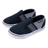 Zapatillas Nautica Heyday Niño Negro Gris 23 Al 29 Hd14ng