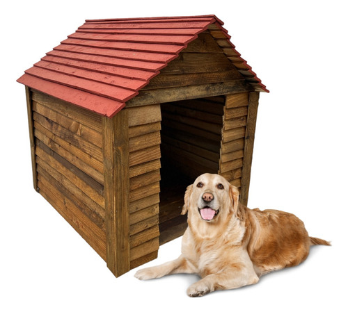 Casa En Madera Para Perro Raza Grande / Tamaño 78x84x96