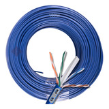 Bobina Cable Utp Cat 6 Azul 100m 8 Hilos Saxxon Cctv Redes