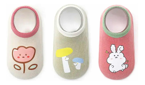 Calcetines Antiderrapantes, Set 3 Pz, Bebé Niños