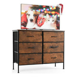 Comoda Dulce Y Crujiente, 6 Cajones, Tv Stand