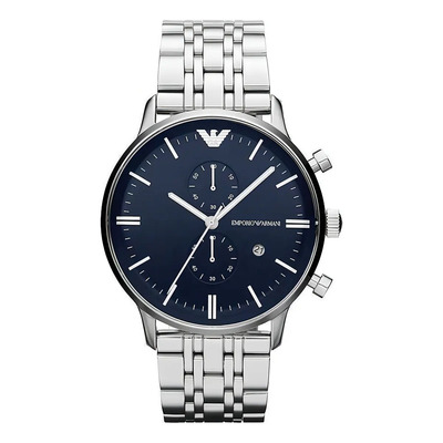 Reloj Hombre Caballero Modelo Ea 1648 Color de la correa Plata Color del fondo Azul | Meses sin interés