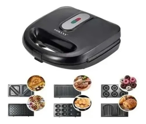 Maquina 6 En 1 - Waflera Sandwichera Grill Donas