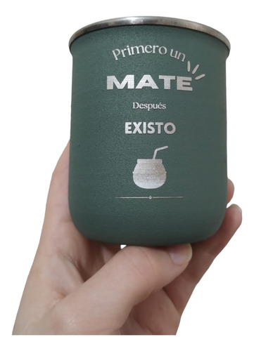 Mates Acero Inox Grabado Láser Frases Dibujos Y Más Regalo