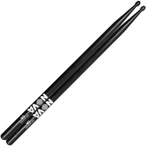 Par Baqueta 5a Vic Firth Preta Nova Ponta Madeira 7365 Cor Preto