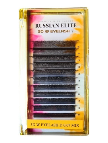 Russian Elite Extenciones Pestañas Tecnologia 5d W D0.07 Mix