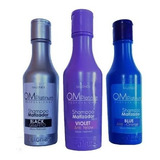 5 Pack Shampu+ Crema Matizador Azul Violeta Grafito 450ml Om