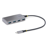 Hub Startech.com Usb-c De 4 Puertos Gris 5gbps