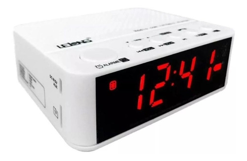 Rádio Relógio Despertador Digital Fm Bluetooth Tf Lelong-674