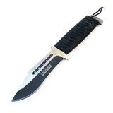 Cuchillo Táctico Supervivencia Pedernal Cordón Acero Funda