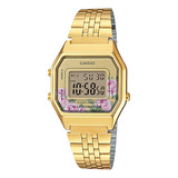 Reloj Casio La680wga-4cdf Mujer Vintage 100% Original Color De La Correa Dorado Color Del Bisel Dorado Color Del Fondo Dorado