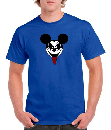 Polera Hombre Estampada Mickey Kiss