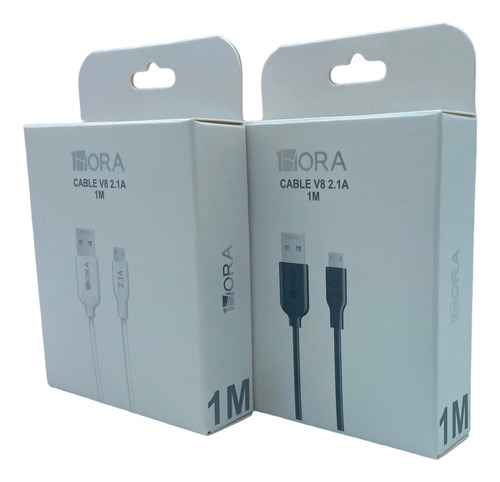 100 Cable 1hora 2.1a V8 Microusb 1m Rudo Carga Rpida Mayoreo