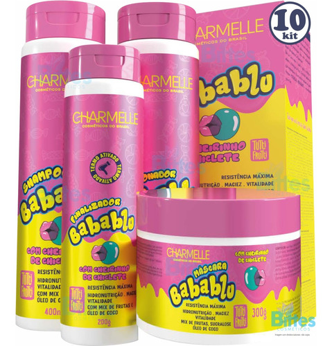 10 Kit Babablu Charmelle Cosmético  Macios Chiclete Atacado