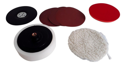 7 Accesorios Para Pulir Pad Discos Esponja 180mm