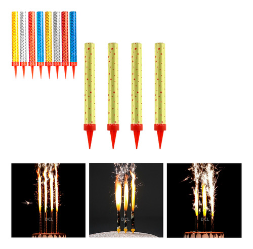 Kit 2 Vela De Aniversário Vulcão Foguetinho Diversas Cores