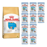 Kit Bulldog Frances Puppy 1kg E 10 Sachês Mini Royal Canin