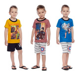 Roupa Infantil Menino Kit Com 7 Conjunto Infantil Masculino Atacado Oferta