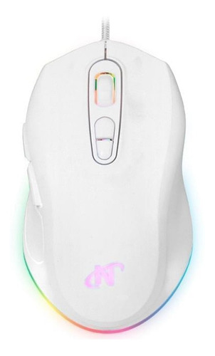 Mouse Gamer Nisuta Nsmogz7 Blanco Rgb 6400 Dpi Software 6d