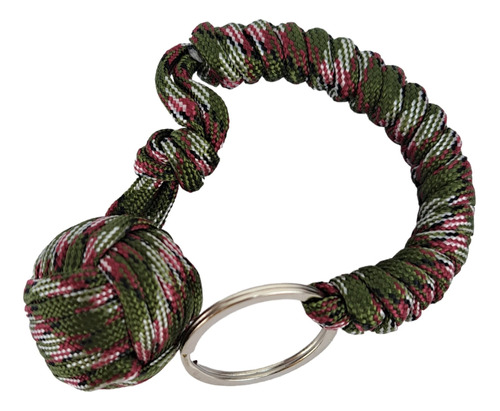 Paracord Camuflado Chaveiro Esfera Autodefesa Monkey Fist