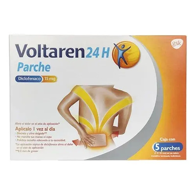 Voltaren 24h parches 15 mg, 5 parches - Glaxosmithkline | MercadoLibre