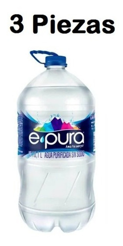 Agua Natural Epura 3 Pack Garrafón De 10.1l C/u