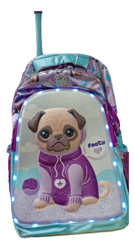 Mochila Carrito Puppy Con Luz 18 Footy