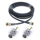 40 Metros Cable Coaxial  Lmr400 Conector Macho Pl259 50 Ohm
