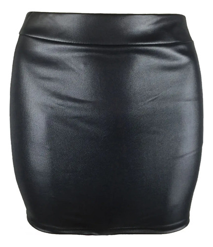 Falda K Para Mujer, Coreana, Lisa, Mate, De Piel Sintética,