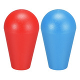 2 Joystick Handle Top Cabeza Ovalado M6 52x30mm Azul Rojo