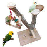 Percha Arbol Con Columpio Pajaro Aves Loro Perico Agaporni