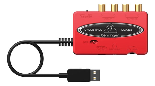 Interface De Audio Alto Rendimiento Usb Behringer Uca222 2in