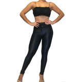 Conjunto Calça Legging Cirre Cinto Cropped Renda Faixa Alça 