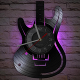 Timethink Reloj De Pared Led Para Guitarra De 12 Pulgadas C.