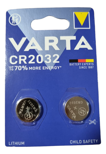 Pila Boton Varta Cr2032 X2 Unidadades Litio 3v Original