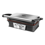 Grill Philco Pgr19pi Inox Antiaderente Redstone 1500w Cor Preto Com Prata 220v